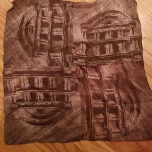 Brown silk scarf